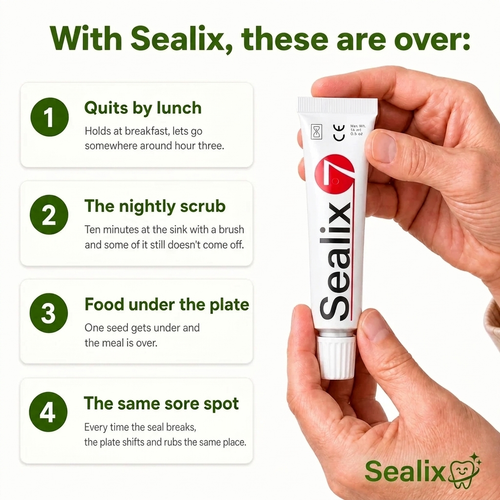 Sealix™ | Stop Denture Slipping 100% - All-Day Secure Hold