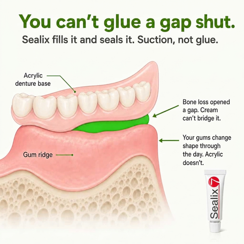 Sealix™ | Stop Denture Slipping 100% - All-Day Secure Hold