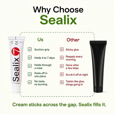 Sealix™ | Stop Denture Slipping 100% - All-Day Secure Hold